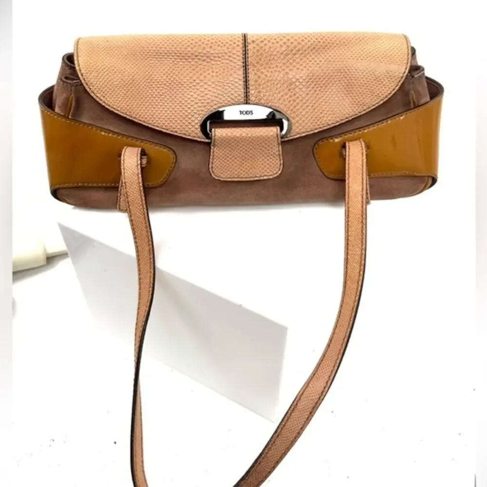 Tod's Brown Suede Shoulder Bag